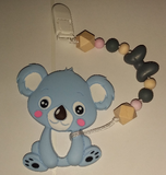 Bear Koala SILICONE TEETHER CHEWING TOY PACIFIER CLIP