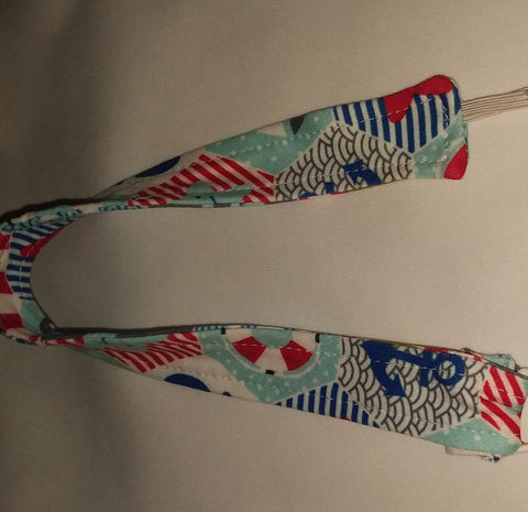 NAUTICAL SAILBOAT Matching Fabric Pacifier Clips