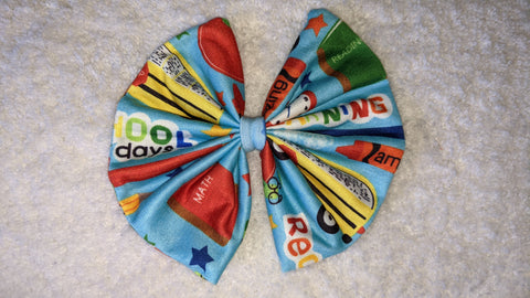 School Boutique Fabric Hair Bow