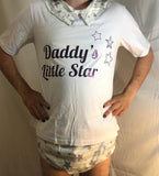 * Daddy's Little Star Short Sleeve Mix & Matching Shirt Clearance XX XS S L