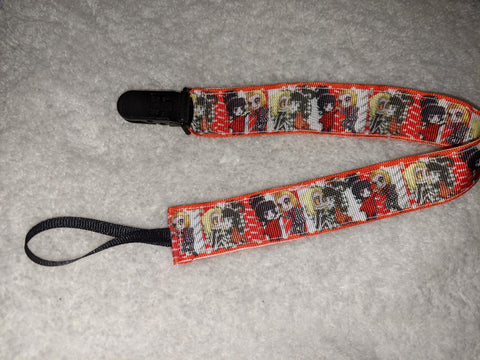 Beetle Juice HAND CRAFTED PACIFIER DUMMY CLIP - 10"-12"