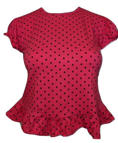* Lil Baby Doll Hot Pink Puffy Short Sleeve Round Neck T-Shirt Clearance XS only