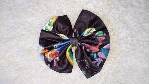 Trolls Toy Doll Movie Boutique Fabric Hair Bow