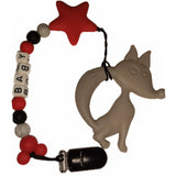 Fox Silicone Teether Chewing Toy Pacifier Clip VARIETY