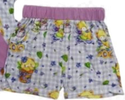 * LILAC SPRING BEARS Matching Shorts with Pockets Clearance