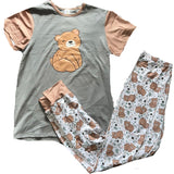 Fall Bear Matching Pajamas Shirt