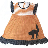 Spooky Kitty Ruffle Sleeve Matching tunic-style Dress *