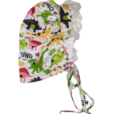 Adult Baby Bonnets WILD DINO FRIENDS Clearance