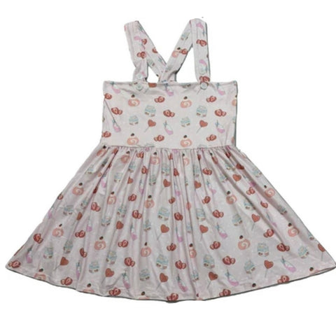 Suspender Lil Strawberry Sweeties Pink Jumper Skirt Dress Clearance xxs s L only