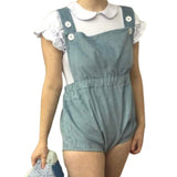 Blue CORDUROY Romper Sizes Runs small Clearance
