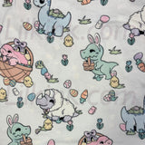Easter Dinosaur Suspender Skirt Dress