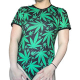 * Cannabis Leaves Short Sleeve Bodysuit