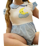 Good Night Moon Cotton Collar Romper Bodysuit
