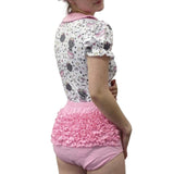 Pink Cotton Ruffle Bloomer Shorts