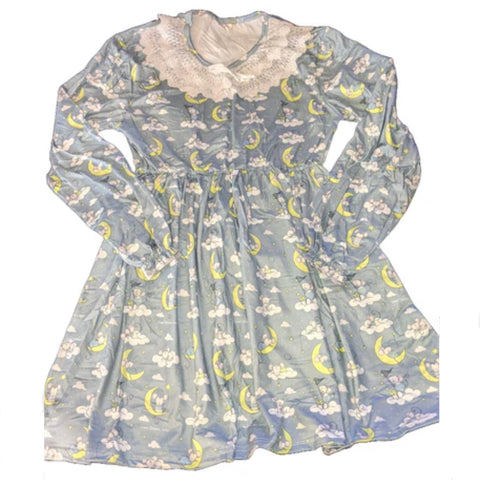Sweet Dreams Vintage Style Long Sleeve Nightgown Pajamas