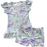 * NARWALS & RAINBOWS DIAPER SHIRT Clearance xs