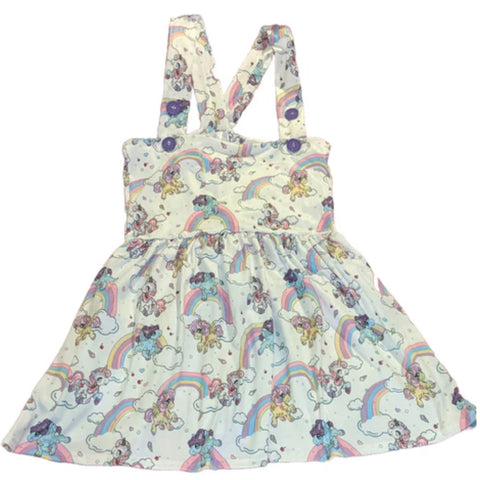 Prancing Ponies Jumper Skirt Dress with POCKETS