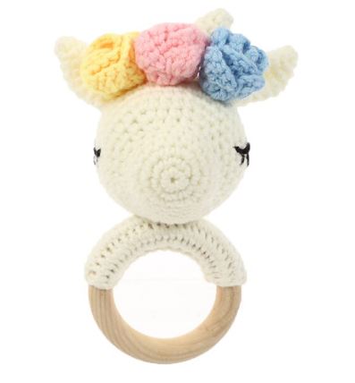 Unicorn Crochet Rattle Soother Teether