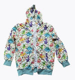 Veggisaurus Dinosaur Sweater with hood & pockets