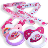 Rearz 2 Pacifiers & Clip Set Multi Styles Available