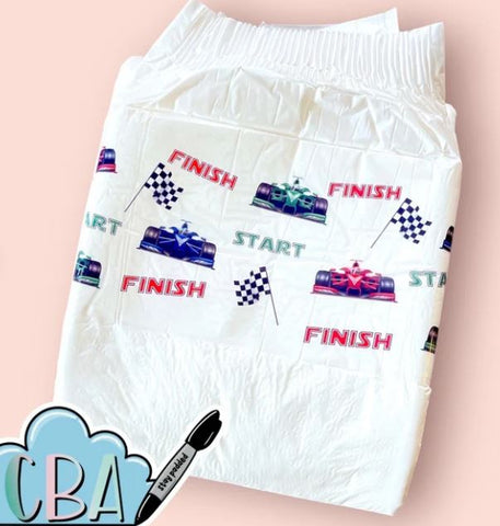 Race car diapers top