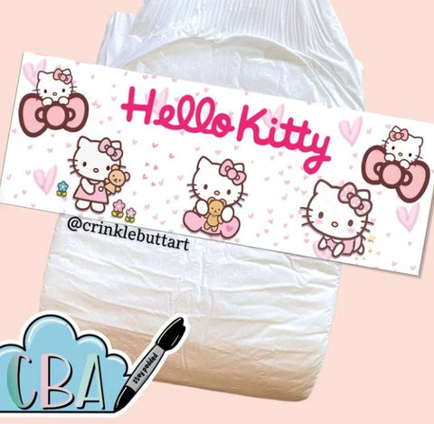 “Kitty” Landing Strips ABDL Premium Diaper Tapes CrinkleButtArt