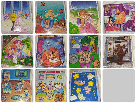 Princess Care Bears Sesame Street Barney Alf Cardboard Puzzles SECOND CHANCE TOYS Puzzles