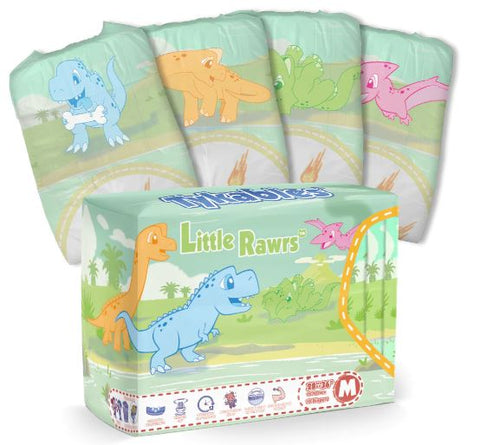 Tykables Little Rawrs 1 Pack Adult Diaper (10 Diapers) Full Pack