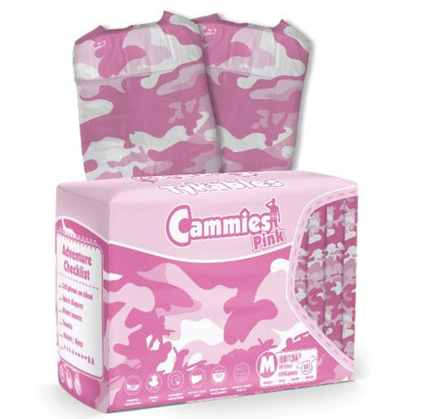 Tykables Cammies Pink 1 Pack Adult Diaper (10 Diapers) Full Pack