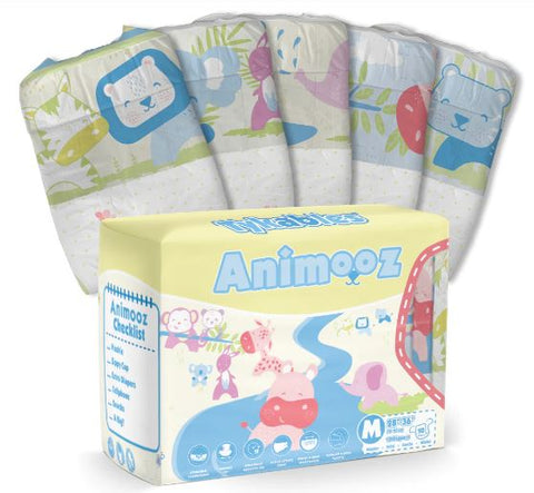 Tykables Animooz 1 Pack Adult Diaper (10 Diapers) Full Pack