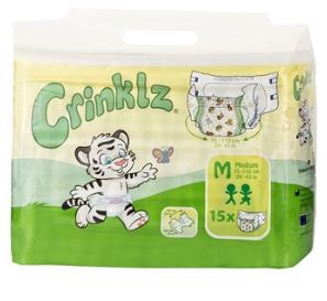 Crinklz Original 1 Pack Adult Diaper (15 Diapers) Full Pack