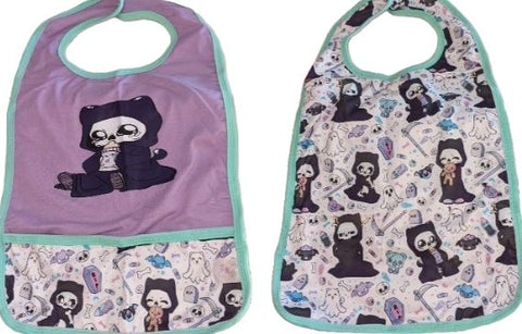 Baby Death Double Sided Bib with pocket