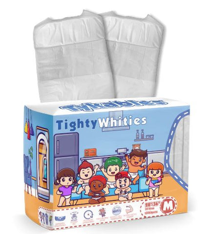 Tykables Tighty Whities Diapers ABDL Adult Diaper -1 Single Diaper Sample