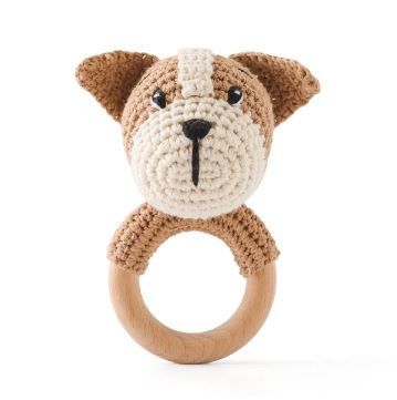 Dog Puppy Crochet Rattle Soother Teether