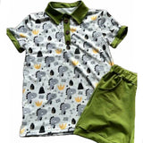 Green Dinosaur Shorts