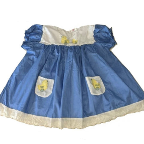 DISCONTINUED Embroidered BabyDoll Dress Toy Ducky