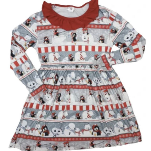 * POLAR ANIMALS BEARS & PENGUINS Night Gown Pajamas Dress Clearance XXS XS S M