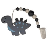 Dinosaur Silicone Teether Chewing Toy Pacifier Clip VARIETY