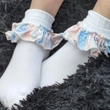 Lil Pastel Cuties Cutie Fabric Ruffle Socks