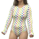 * Rainbow Polka-dots Long Sleeve Cotton Bodysuit Clearance