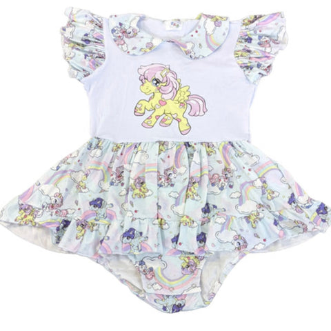 Prancing Ponies Romper Dress