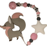 Fox Silicone Teether Chewing Toy Pacifier Clip VARIETY