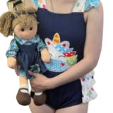 Polka-Dot Unicorn Ruffle Romper