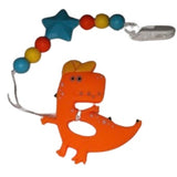 Dinosaur Silicone Teether Chewing Toy Pacifier Clip VARIETY