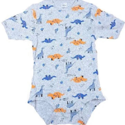 Squishyabdl cotton Orange/Blue/Grey Dino pattern Bodysuit - Limited Stocked (Special Size chart) Clearance