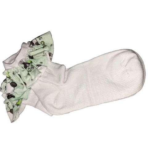 Silly Panda Fabric Ruffle Socks