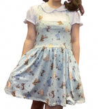 Little Bear Easter Egg Hunt Jumper Skirt Dress with POCKETS