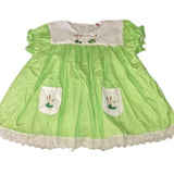 Embroidered BabyDoll Dress Frogs and Lily Pads Clearance