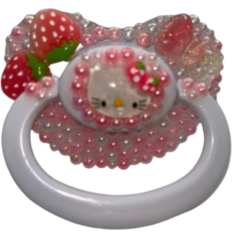 Strawberry kitty deluxe custom pacifier DCP3191
