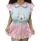 Lil Critters Bunny Cotton Romper Dress